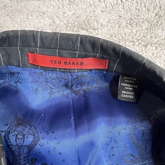 Ted Baker Gray Sport Coat Blazer Mens 48R No Ordinary Joe Mob Boss Formal - Picture 7 of 12